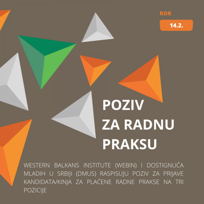 Tri radne prakse na projektu "Omladina Balkana: Povezivanje obrazovanja, veština i mogućnosti za partnerstvo u regionalnim praksama zapošljavanja"