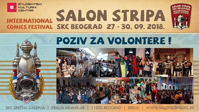 Poziv za volontere na Salonu Stripa 2018