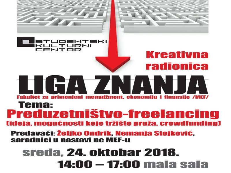 Kreativna radionica za srednjoškolce u SKC-u: Liga znanja