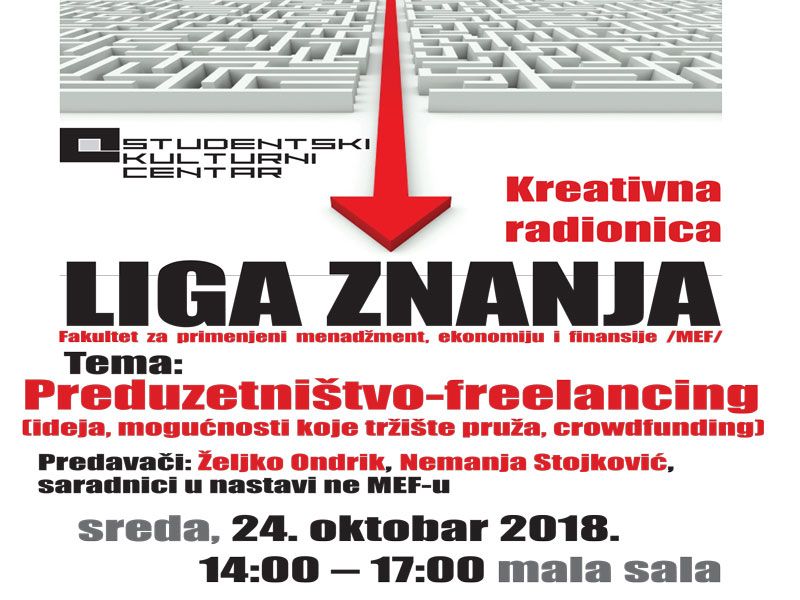 Kreativna radionica za srednjoškolce u SKC-u: Liga znanja