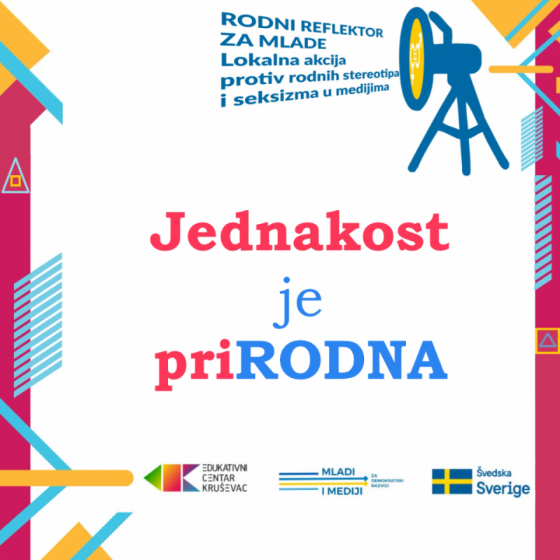 Jednakost je priRODNA – poruka kampanje RODNOG REFLEKTORA za mlade