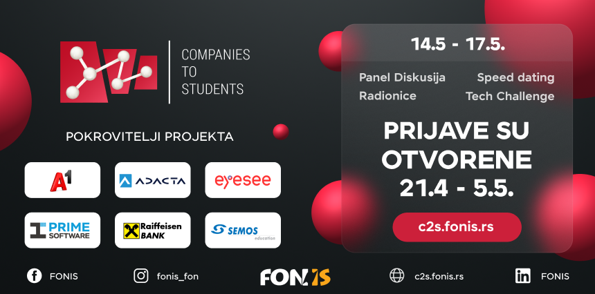 Učestvuj na FONIS-om projektu Kompanije studentima