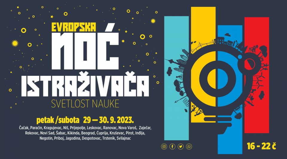Četrnaesta Evropska noć istraživača - „Svetlost nauke” - 29. i 30. septembra u 24 grada u Srbiji