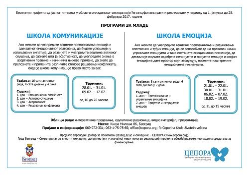 CEPORA organizuje Školu komunikacije i Školu emocija