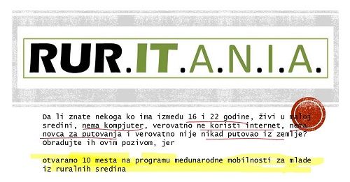 Program međunarodne mobilnosti i digitalnih veština mladih ljudi iz ruralnih sredina 