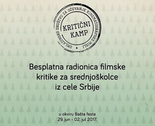 Radionica filmske kritike za srednjoškolce i srednjoškolke 