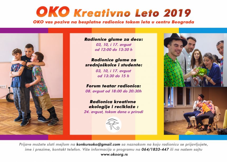 OKO kreativno leto - besplatne radionice za decu i mlade