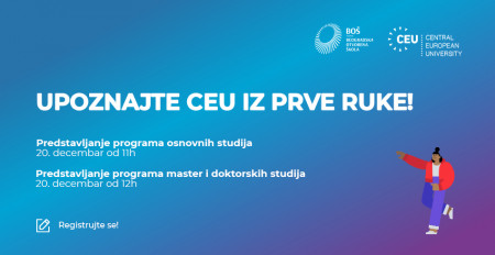 UPOZNAJ CEU IZ PRVE RUKE - VEBINAR SA PREDSTAVNICIMA I STUDENTIMA CEU