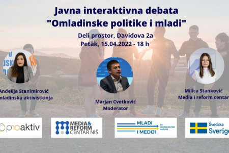 Javna interaktivna debata "Omladinske politike i mladi"