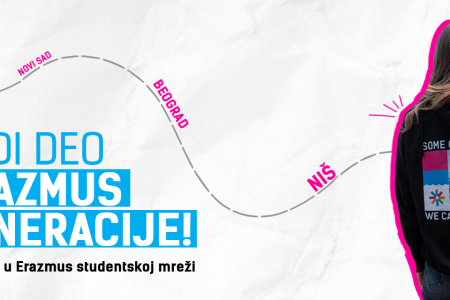 Poziv za volontere i volonterke - BUDI DEO ERAZMUS GENERACIJE!